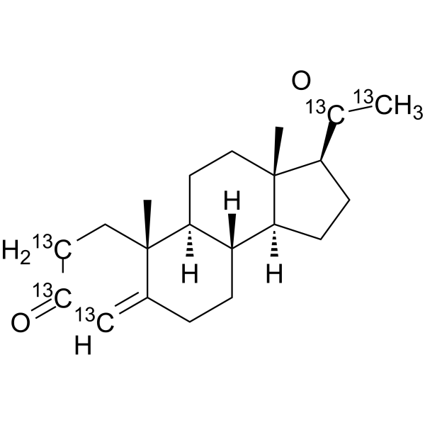 Progesterone-13C5 (Pregn-4-ene-3,20-dione-13C5) 2687960-32-1